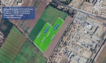 9_2922 | 13.67 HECTAREAS Ejido Jiquilpan en Los Mochis, Sinaloa. Uso agrícola, industrial o para desarrollo habitacional. | INMOBILIARIA AHOME